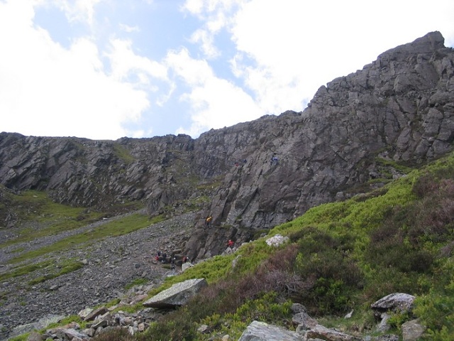 Climbing on Grey Crags, High Stile
