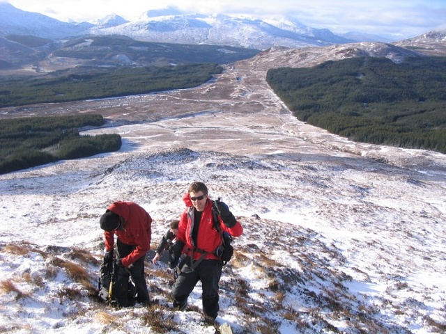 Start of the ascent up Beinn a Chaorainn...