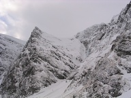 Climbers just discernable at the bottom