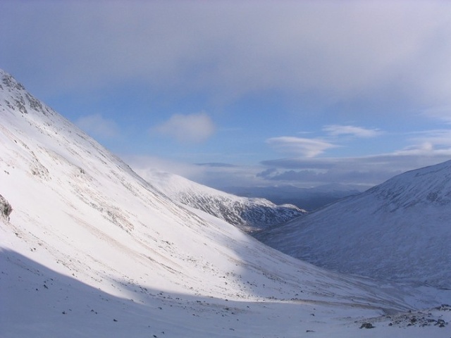 Weather lifts while looking back at our approach