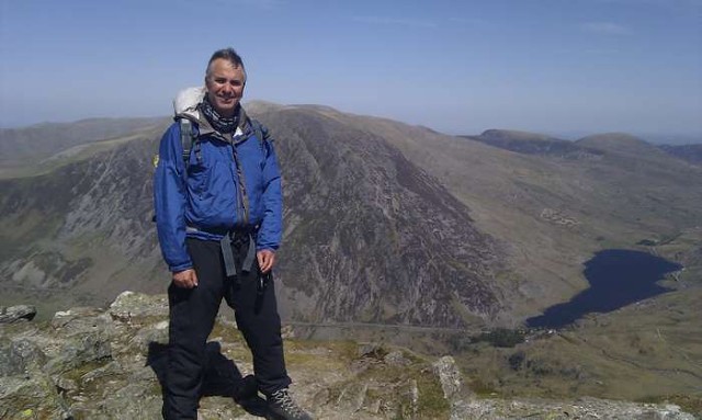 Richard Wesson on summit of Y Garn